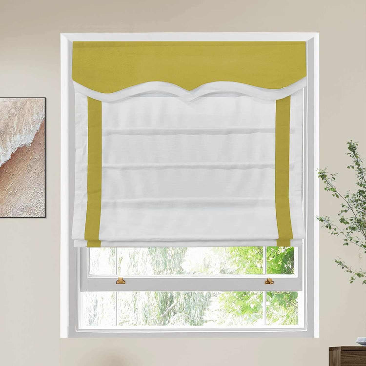 No-drill cordless blackout Roman shade custom fit on window for privacy and light control