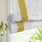 No-Drill Blackout Roman Shade white fabric lined cordless custom window blind installation