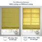 LANTIME No-Drill Roman Shade elegant cordless light filtering fabric window treatment
