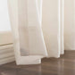 LANTIME Faux Linen Pinch Pleat Sheer Curtains semi-sheer set of 2 with custom length and UV protection