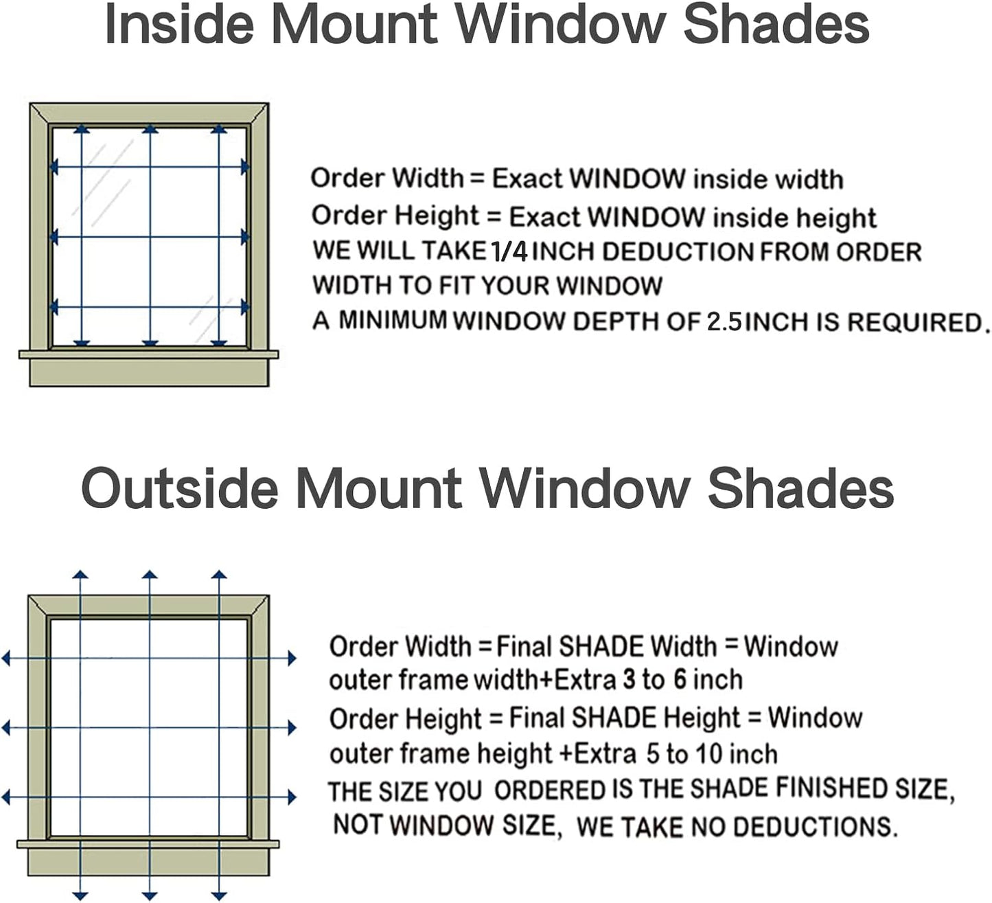 LANTIME No Tools No Drill Cordless Blackout Roman Shades Blinds, White Fabric Lined Custom Valanced Window Shades Blinds for Windows, French Doors, Kitchen Windows