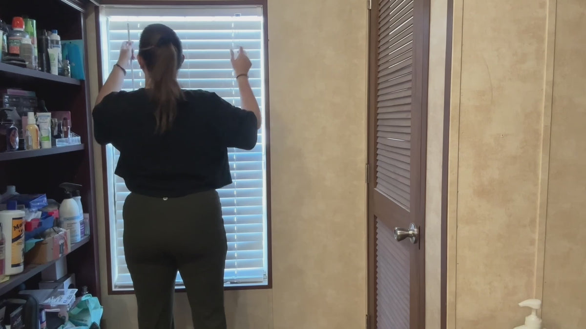 No-drill blackout Roman shade product demonstration