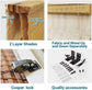 LANTIME No-Drill bamboo Roman shade cordless blackout lined window blind installed in modern home office